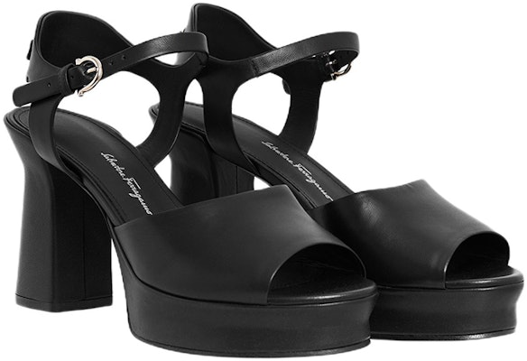 (W) FERRAGAMO Gancini 'Sandal Hak Tebal Hitam Fashion Slide' 01E075-760112 Order (W) FERRAGAMO Gancini 'Sandal Hak Tebal Hitam Fashion Slide' 01E075-760112