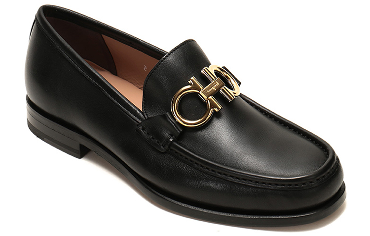 Order Ferragamo 菲拉格穆 Gancini 金扣裝飾樂福鞋 黑色