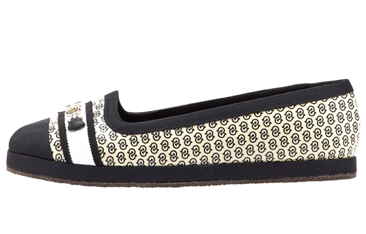 (Women) FERRAGAMO Kelsi Ballerina Shoes White 'Black' 01A785-742389