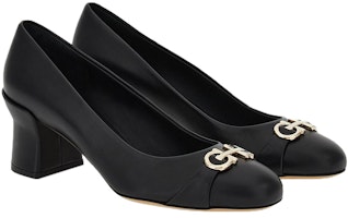 (W) FERRAGAMO Gancini 'Tinggi Tumit Kulit Hitam' 01E488-757827 Order (W) FERRAGAMO Gancini 'Tinggi Tumit Kulit Hitam' 01E488-757827