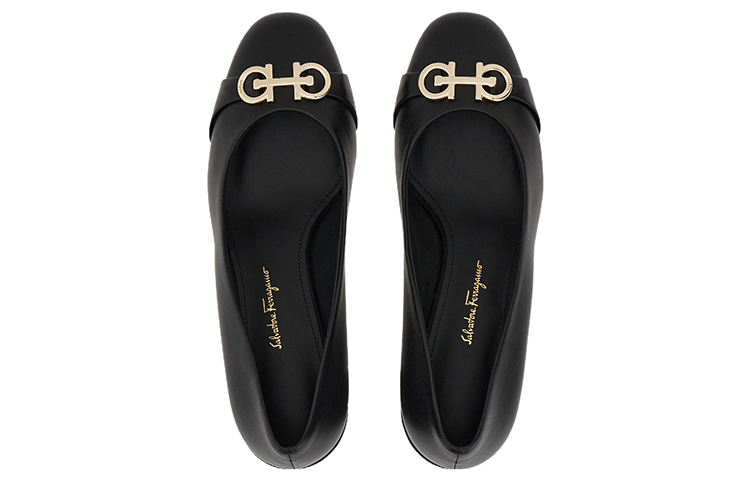 Lookbook (W) FERRAGAMO Gancini 'Tinggi Tumit Kulit Hitam' 01E488-757827