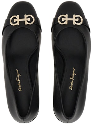 (W) FERRAGAMO Gancini 'Tacón Alto de Cuero Negro' 01E488-757827 Lookbook (W) FERRAGAMO Gancini 'Tacón Alto de Cuero Negro' 01E488-757827