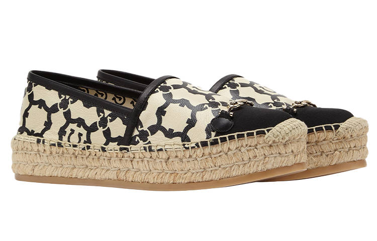 Order Ferragamo 菲拉格穆 Gancini 草編漁夫鞋 女款 黑淺棕