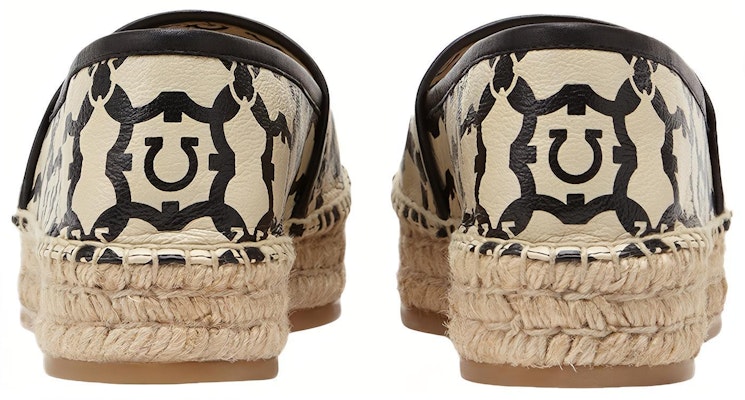 (Women) FERRAGAMO Gancini 'Black Light Brown Woven Fisherman' 01A783 742397 Shop (Women) FERRAGAMO Gancini 'Black Light Brown Woven Fisherman' 01A783 742397