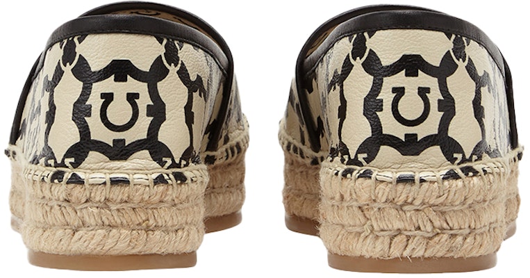 Ferragamo 菲拉格穆 Gancini 草編漁夫鞋 女款 黑淺棕 Shop Ferragamo 菲拉格穆 Gancini 草編漁夫鞋 女款 黑淺棕