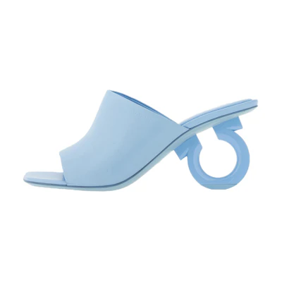 (W) FERRAGAMO Gancini 'Blue Fashion Sandals'