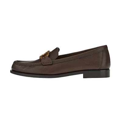 (W) FERRAGAMO Gancini 'Brown Green'