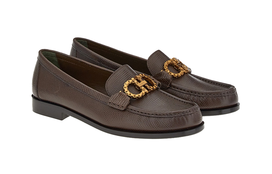 Lookbook (W) FERRAGAMO Gancini 'Coklat Hijau' 01D790-755421