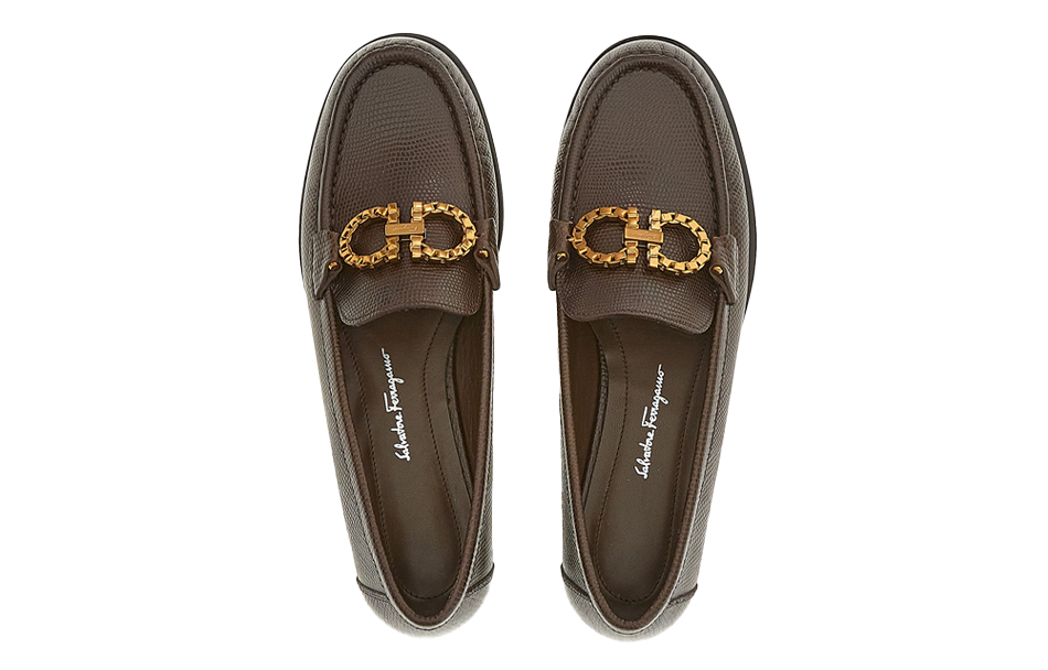 Shop (W) FERRAGAMO Gancini 'Coklat Hijau' 01D790-755421