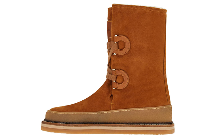 (W) FERRAGAMO Gancini 'Velvet Brown'