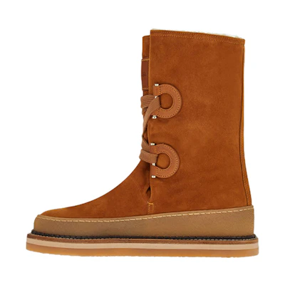 (W) FERRAGAMO Gancini 'Velvet Brown'