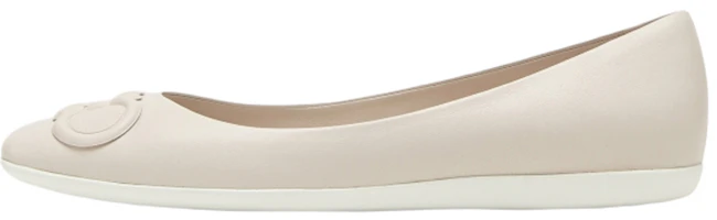 (Women) FERRAGAMO Gancini Ballet Flat 'Beige' 030066-742703 (Women) FERRAGAMO Gancini Ballet Flat 'Beige' 030066-742703