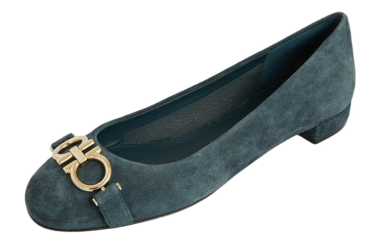 (W) FERRAGAMO Gancini Ballet Flat 'Misty Blue' 圖 2
