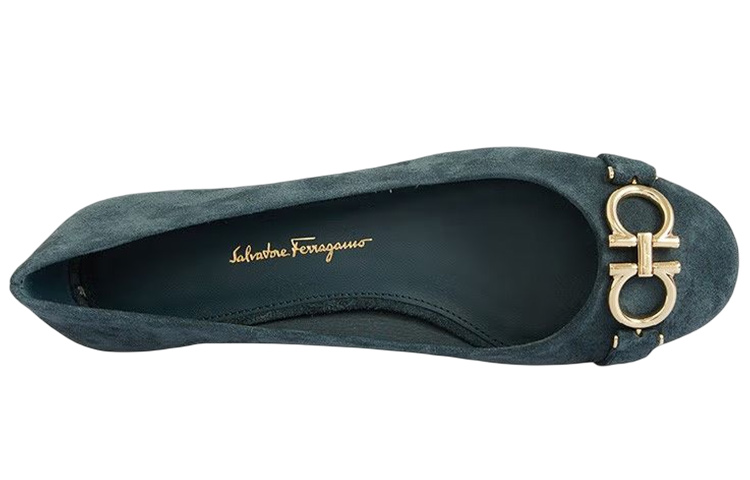 (W) FERRAGAMO Gancini Ballet Flat 'Misty Blue' 圖 3