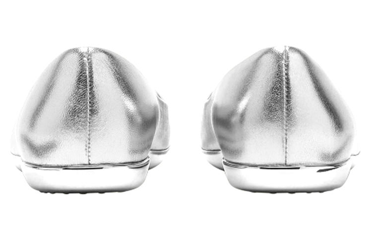 (W) FERRAGAMO Gancini Ballet Flat 'Silver' 圖 4