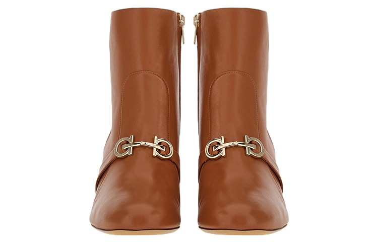 (W) FERRAGAMO Gancini Boot 'Brown Leather Ankle' 圖 4
