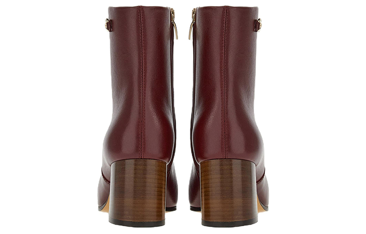 (W) FERRAGAMO Gancini Bootie 'Burgundy Buckle' 圖 5