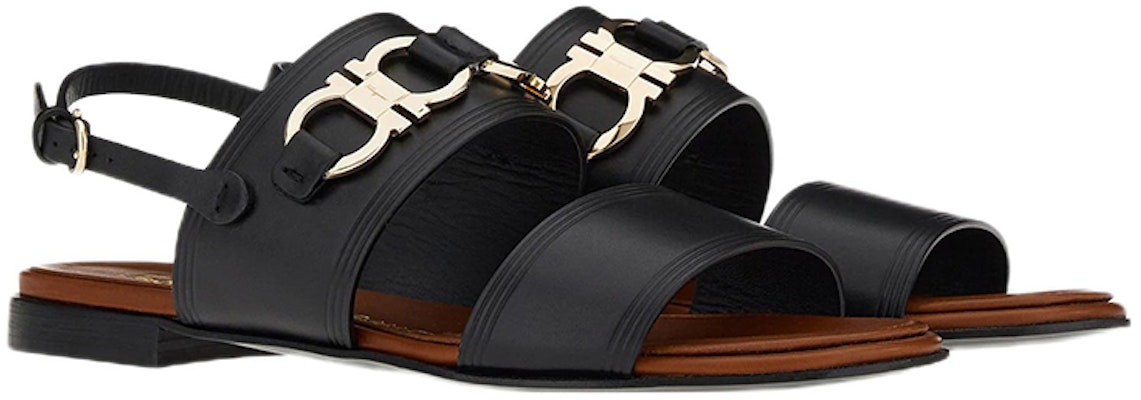 (Women) FERRAGAMO Gancini Calfskin Sandals 'Black Fashion' 01C932-751076 Order (Women) FERRAGAMO Gancini Calfskin Sandals 'Black Fashion' 01C932-751076