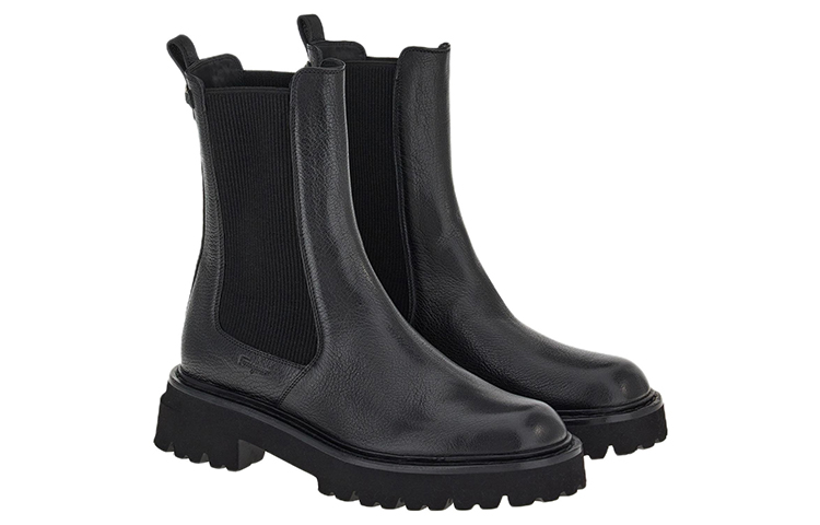 Order (W) FERRAGAMO Gancini Chelsea Laarzen ''Zwart Elastische Inzetten'' 01E516-757878