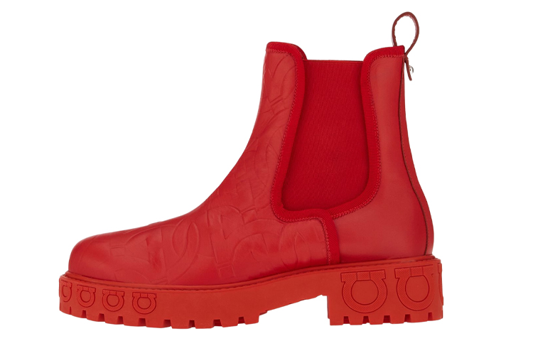 (W) FERRAGAMO Gancini Chelsea Boot 'Red'
