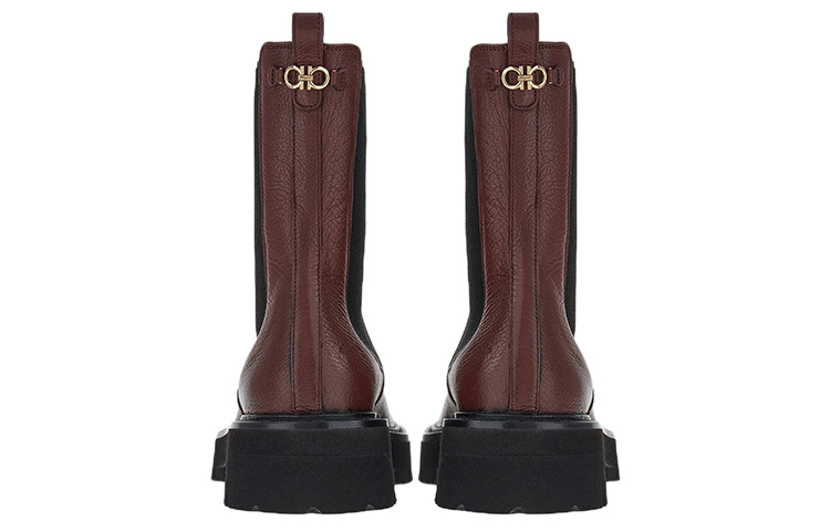 (W) FERRAGAMO Gancini Chelsea Boot 'Red Black' 圖 5