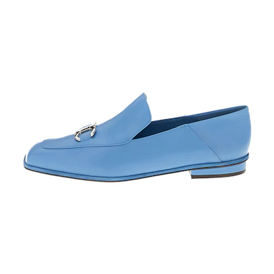 (W) FERRAGAMO Square Toe Loafers 'Blue'