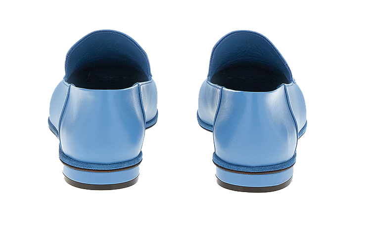 (W) FERRAGAMO Square Toe Loafers 'Blue' 圖 4