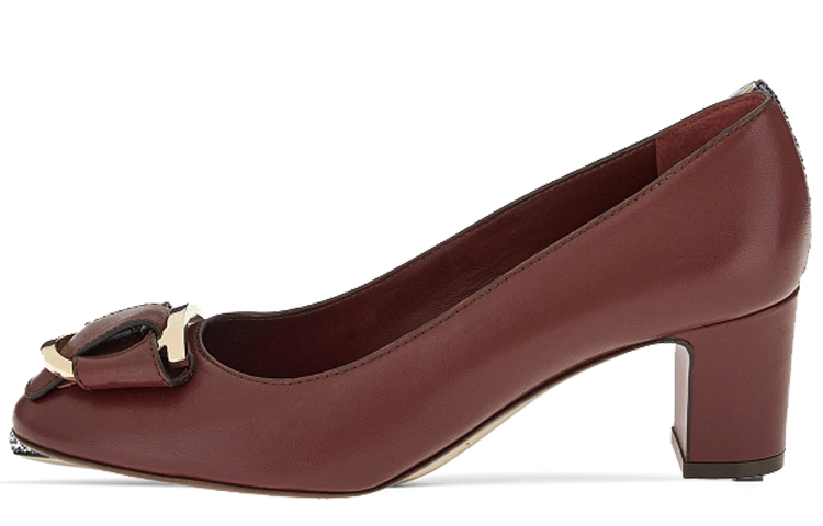 (W) FERRAGAMO Gancini High Heel 'Burgundy'