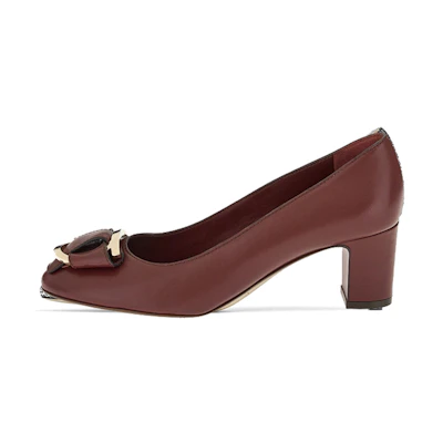 (W) FERRAGAMO Gancini High Heel 'Burgundy'