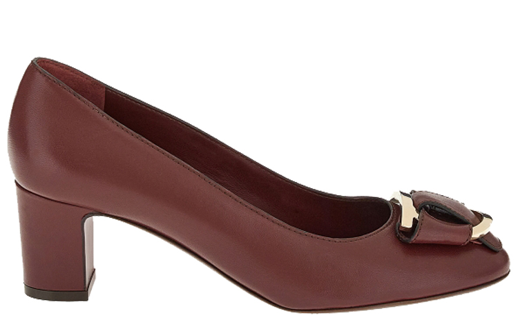 (W) FERRAGAMO Gancini High Heel 'Burgundy' 圖 2