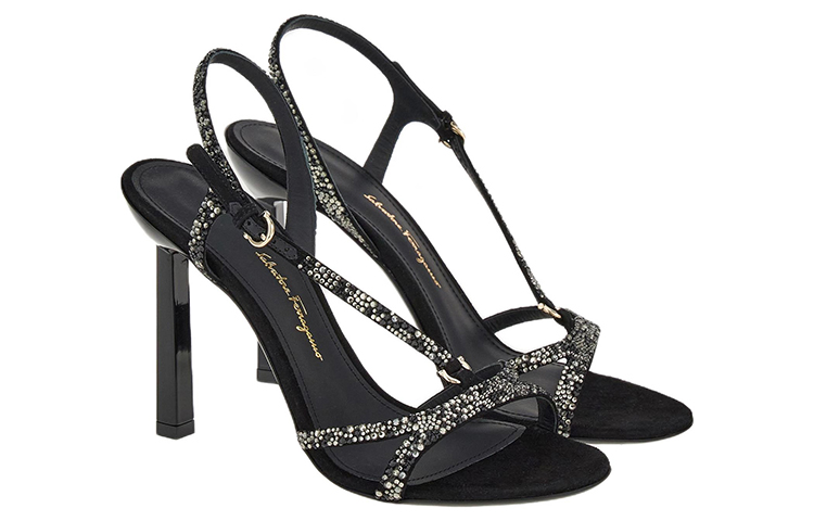 Order (Women) FERRAGAMO Gancini High Heel Sandal 'Black Buckle' 01E584-758577