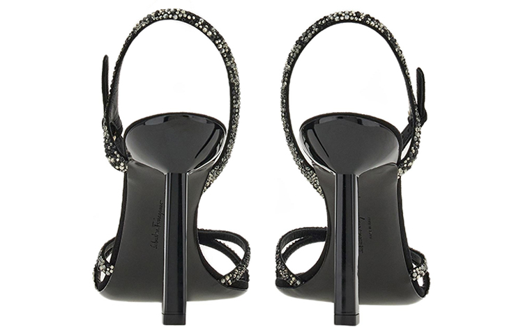 Shop (Women) FERRAGAMO Gancini High Heel Sandal 'Black Buckle' 01E584-758577