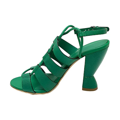(W) FERRAGAMO Gancini High Heel Sandals 'Sculpture Green'