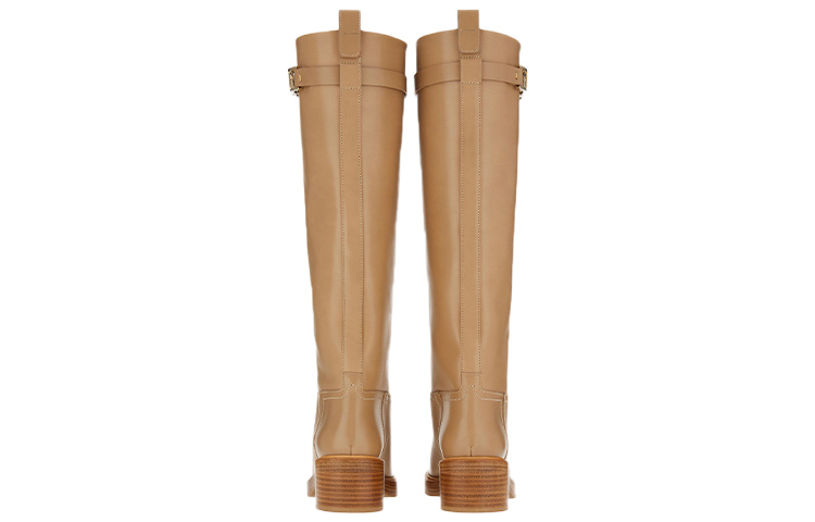 (W) FERRAGAMO Ornament Square Gancini Boots Khaki 'Beige' 圖 4