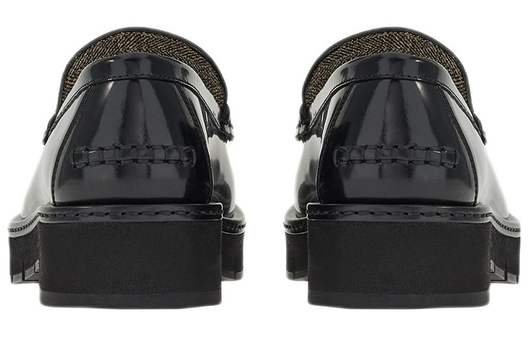 Shop (W) 페라가모 간치니 더블 골드 버클 블랙 레더 로퍼 01E651-758088