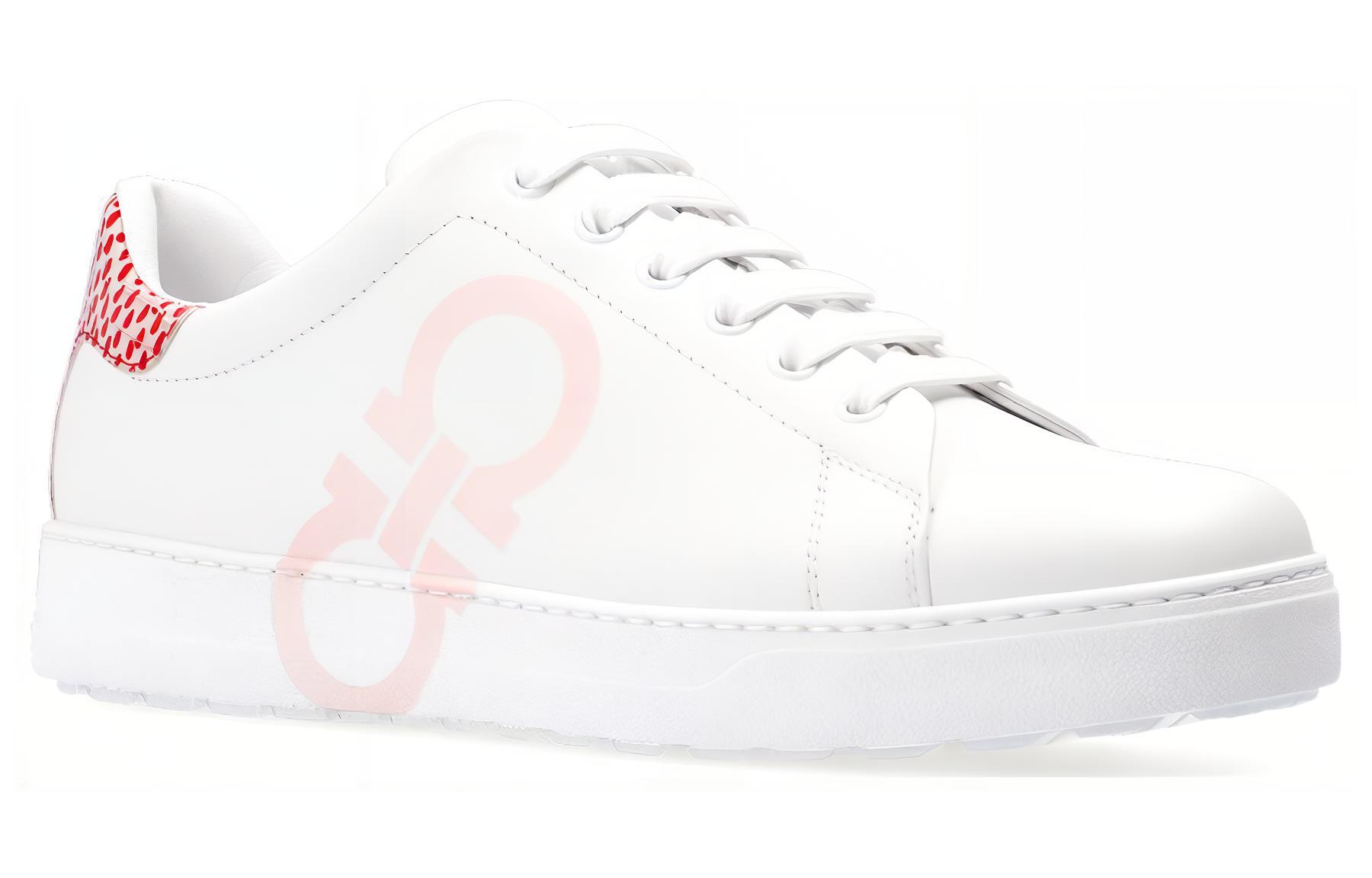 (W) FERRAGAMO Gancini Leather Print Sneaker 'White' 圖 2