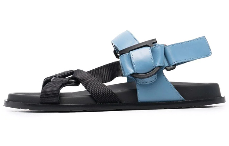 (Women) FERRAGAMO Gancini Leather Sandals 'Blue Black' 01C089-745455