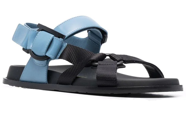 Lookbook (W) 페라가모 간치니 블랙블루 가죽 샌들 01C089-745455