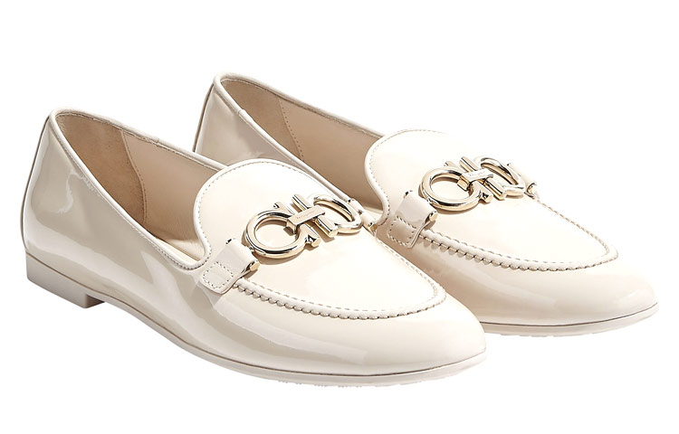 (W) FERRAGAMO Gancini Loafer 'Beige' 01Q106 727757 圖 3