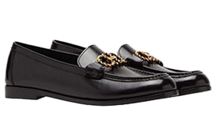 (W) FERRAGAMO Gancini Loafer 'Black Gold' 圖 3