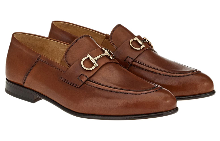 (W) FERRAGAMO Gancini Loafer 'Brown Buckle' 圖 3