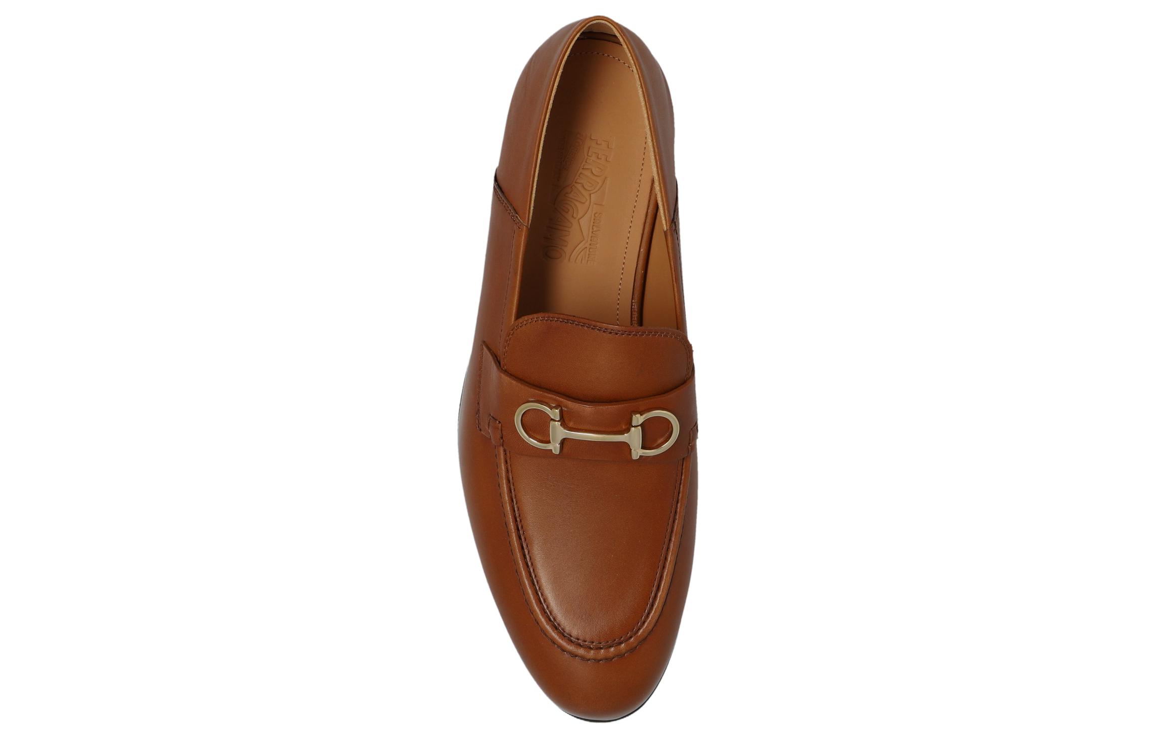 (W) FERRAGAMO Gancini Loafer 'Brown Buckle' 圖 4