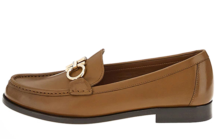(W) FERRAGAMO Gancini Loafer 'Brown Leather'
