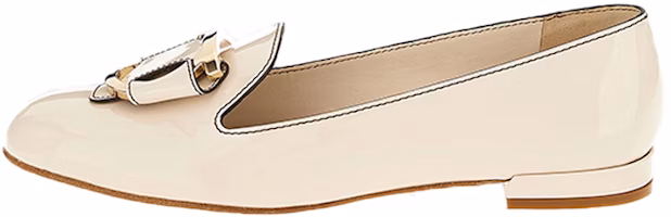 (Women) FERRAGAMO Gancini Loafer 'White Patent Calfskin' 01B864-745719 (Women) FERRAGAMO Gancini Loafer 'White Patent Calfskin' 01B864-745719