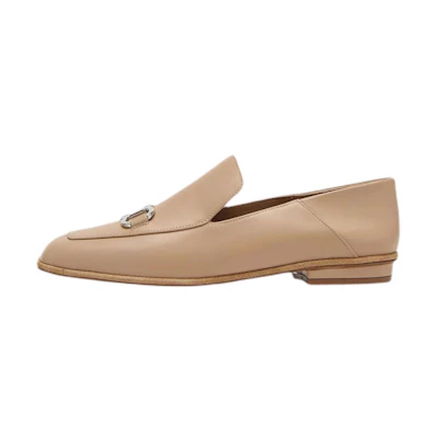 (W) FERRAGAMO Gancini Moccasin 'Beige'
