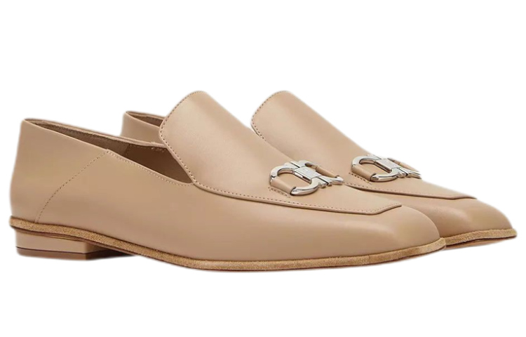 (W) FERRAGAMO Gancini Moccasin 'Beige' 圖 2