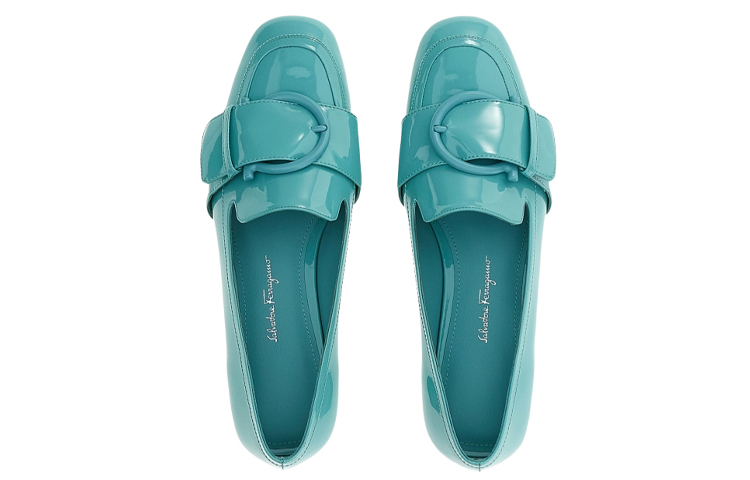 (W) FERRAGAMO Gancini Moccasin 'Teal Green' 圖 4