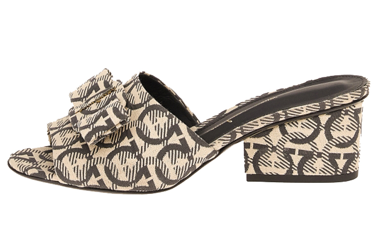 (W) FERRAGAMO Gancini Mule 'Black Brown'