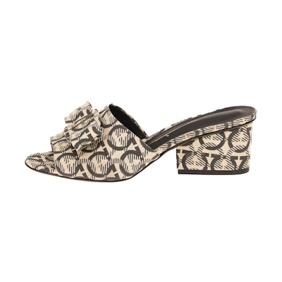 (W) FERRAGAMO Gancini Mule 'Black Brown'