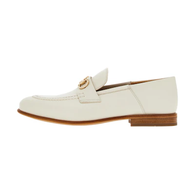 (W) FERRAGAMO Gancini Mule 'White'